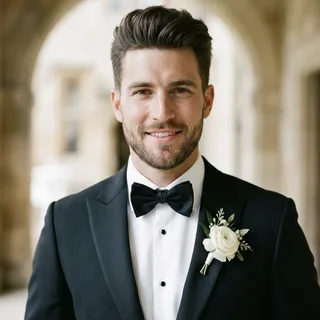 Groom with a textured quiff