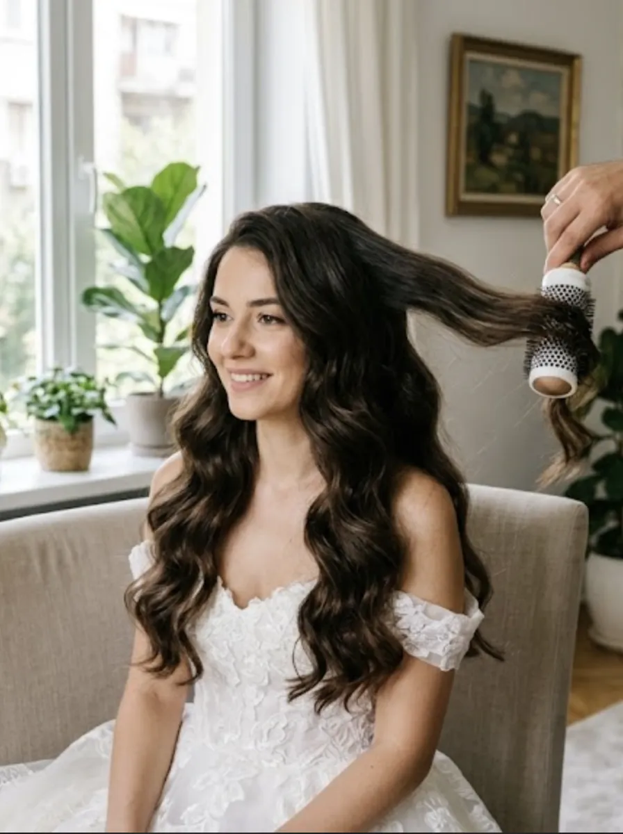 Coafat mireasă la domiciliu în București — hairstylist la domiciliu